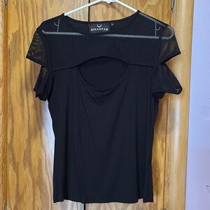 Killstar Black Mesh Detail Women's Top